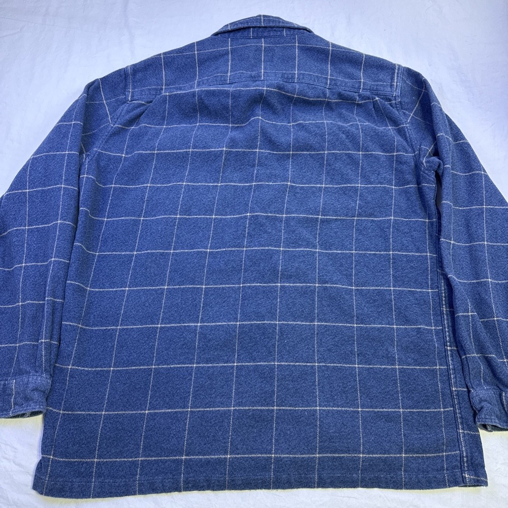 Patagonia Mens Fjord Flannel Shirt MENS LARGE Organic WINDOWPAINE BLUE GRAY - Picture 8 of 8